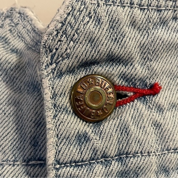 𝅺Vintage 30/30 Buffalo Light Wash Relaxed Denim High Waist Wide Leg 80s 90s - Picture 5 of 13